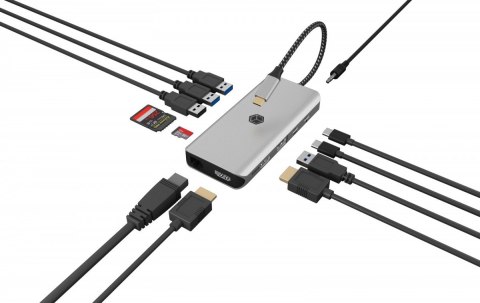 Stacja dokująca IB-DK4061-CPD 12w1,2xHDMI, PD 100W IcyBox Stacja dokująca IB-DK4061-CPD 12w1,2xHDMI, PD 100W IcyBox
