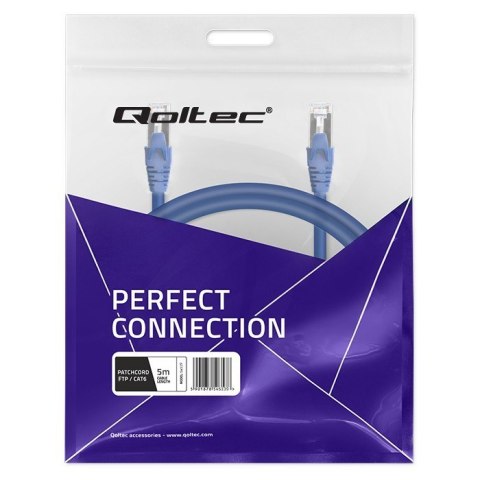 Kabel patchcord FTP | CAT6 | 2 x RJ-45 | 5m Qoltec Kabel patchcord FTP | CAT6 | 2 x RJ-45 | 5m Qoltec