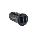 Ładowarka samochodowa 2 x USB-A Fast Charging 15W Czarna / Przezroczysta WEKOME