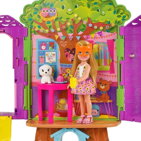 Lalka Barbie Chelsea Domek na drzewie + akcesoria Mattel