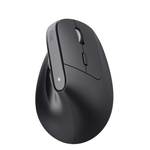 Mysz ergonomiczna BAYO+ Bezprzewodowa Czarna Trust