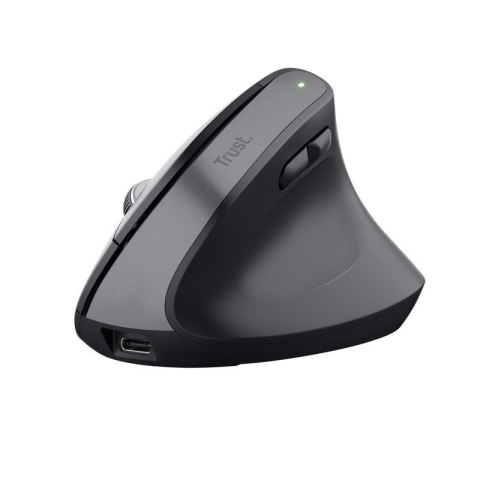 Mysz ergonomiczna BAYO+ Bezprzewodowa Czarna Trust