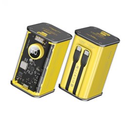 Power bank 20000 mAh Super Fast Charging z wbudowanym kablem USB-C PD 20W & Lightning + USB-A QC3.0 22.5W WEKOME