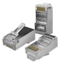 Wtyk złącze modularne RJ45 | CAT5e | FTP | Pozłacane styki | 100 sztuk Qoltec
