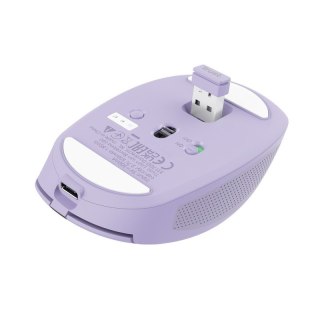 Bezprzewodowa mysz OZAA Compact Fioletowa Trust