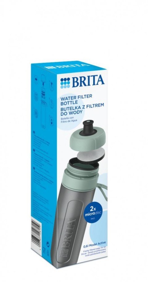 Butelka filtrująca Active + 2 MicroDisc pastelowa zieleń Brita