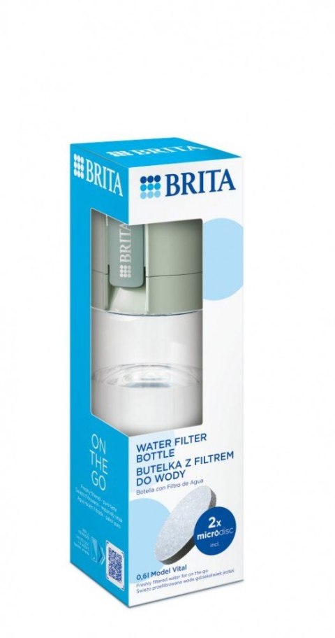 Butelka filtrująca Vital + 2 MicroDisc pastelowa zieleń Brita