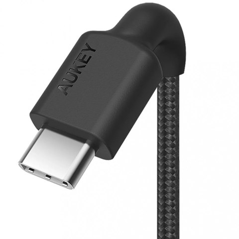 CB-CD45 kabel USB-C - USB-C 0,9m 60W PD 3A 20V nylonowy oplot czarny AUKEY