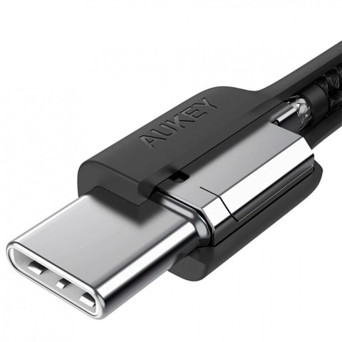 CB-CD45 kabel USB-C - USB-C 0,9m 60W PD 3A 20V nylonowy oplot czarny AUKEY