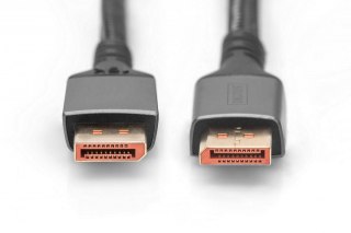 Kabel połączeniowy PREMIUM DisplayPort 2.1 16K 60Hz DP/DP M/M 1m Czarny Digitus