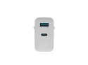 Ładowarka sieciowa Ribera GAN 1X USB-A + 1X USB-C 45W Biała Natec
