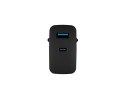 Ładowarka sieciowa Ribera GAN 1X USB-A + 1X USB-C 45W Czarna Natec
