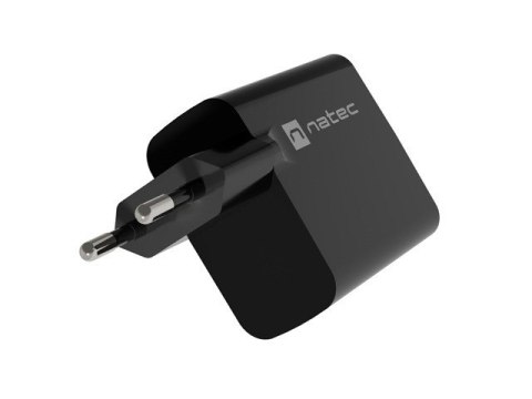 Ładowarka sieciowa Ribera GAN 1X USB-A + 1X USB-C 65W Czarna Natec Ładowarka sieciowa Ribera GAN 1X USB-A + 1X USB-C 65W Czarna Natec