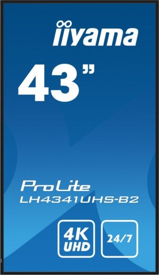 Monitor ProLite LH4341UHS-B2 42.5 cala 24/7,500cd,4K,IPS,3xHDMI IIYAMA