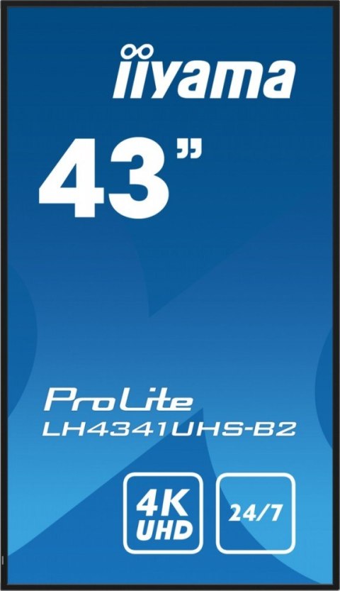 Monitor ProLite LH4341UHS-B2 42.5 cala 24/7,500cd,4K,IPS,3xHDMI IIYAMA