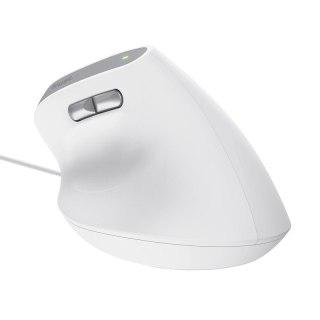 Mysz ergonomiczna przewodowa Bayo II biała Trust