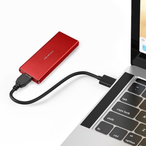 Obudowa | kieszeń na dysk M.2 SSD | SATA | NGFF | USB 3.0 | Superspeed 5Gb/s | 2TB | Czerwona Qoltec Obudowa | kieszeń na dysk M.2 SSD | SATA | NGFF | USB 3.0 | Superspeed 5Gb/s | 2TB | Czerwona Qoltec