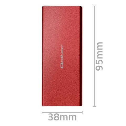 Obudowa | kieszeń na dysk M.2 SSD | SATA | NGFF | USB 3.0 | Superspeed 5Gb/s | 2TB | Czerwona Qoltec Obudowa | kieszeń na dysk M.2 SSD | SATA | NGFF | USB 3.0 | Superspeed 5Gb/s | 2TB | Czerwona Qoltec
