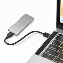 Obudowa | kieszeń na dysk M.2 SSD | SATA | NGFF | USB 3.0 | Superspeed 5Gb/s | 2TB | Srebrna Qoltec