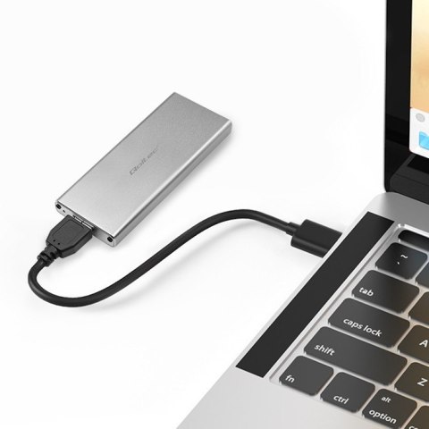 Obudowa | kieszeń na dysk M.2 SSD | SATA | NGFF | USB 3.0 | Superspeed 5Gb/s | 2TB | Srebrna Qoltec Obudowa | kieszeń na dysk M.2 SSD | SATA | NGFF | USB 3.0 | Superspeed 5Gb/s | 2TB | Srebrna Qoltec