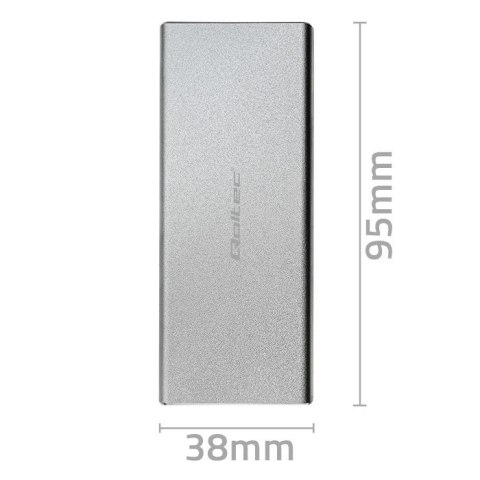 Obudowa | kieszeń na dysk M.2 SSD | SATA | NGFF | USB 3.0 | Superspeed 5Gb/s | 2TB | Srebrna Qoltec Obudowa | kieszeń na dysk M.2 SSD | SATA | NGFF | USB 3.0 | Superspeed 5Gb/s | 2TB | Srebrna Qoltec