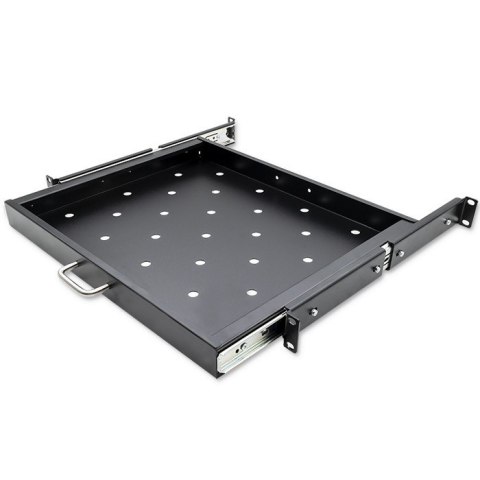 Półka z uchwytem do szafy RACK | 600x600 | wysuwana Qoltec