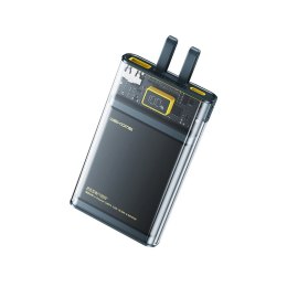 Power bank 10000 mAh Super Charging z wbudowanym kablem USB-C & Lightning PD 20W + QC 22.5W WEKOME