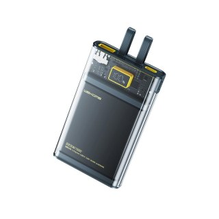 Power bank 10000 mAh Super Charging z wbudowanym kablem USB-C & Lightning PD 20W + QC 22.5W WEKOME