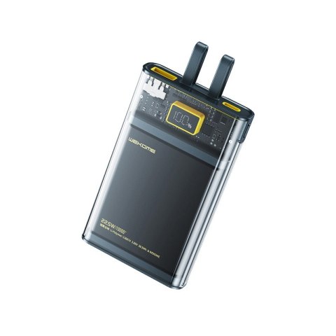 Power bank 10000 mAh Super Charging z wbudowanym kablem USB-C & Lightning PD 20W + QC 22.5W WEKOME Power bank 10000 mAh Super Charging z wbudowanym kablem USB-C & Lightning PD 20W + QC 22.5W WEKOME