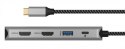 Stacja dokująca IB-DK4012-CPD 9w1, 2x HDMI, 4K60Hz, 3xUSB, 100W PD,LAN, Czytnik kart IcyBox