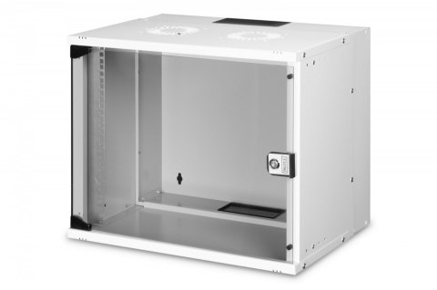 Szafa sieciowa wisząca 19" 9U, SOHO PRO 460 x 540 x 400 mm, nośność 60kg, drzwi szyba, niezłożona, Szara Digitus