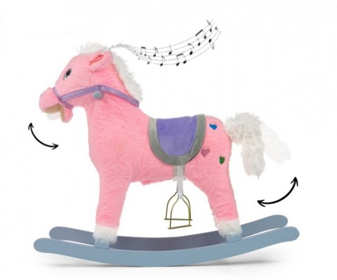 Koń na biegunach Łatek Pink Milly Mally