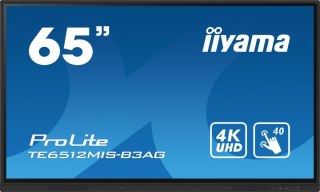Monitor 65 cali ProLite TE6512MIS-B3AG 40pkt,IPS,4K,24/7, 7H,WiFi,VGA,HDMI,USB-c,Bluetooth,metal,8ms,Vesa,2x16W IIYAMA