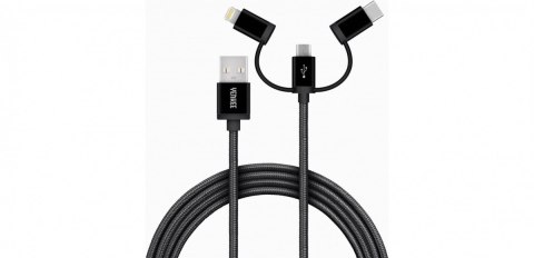 Kabel USB A na USB C/Micro USB/Lightning 2.1/3/2.4 A YENKEE