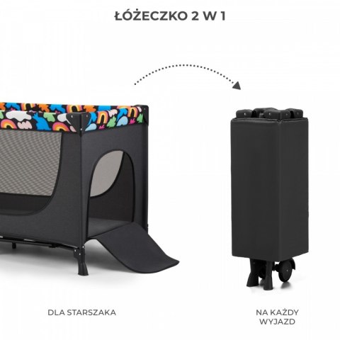Łóżeczko turystyczne JOY 2 HAPPY SHAPES Kinderkraft Łóżeczko turystyczne JOY 2 HAPPY SHAPES Kinderkraft