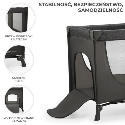 Łóżeczko turystyczne JOY LIGHT GREY Kinderkraft Łóżeczko turystyczne JOY LIGHT GREY Kinderkraft