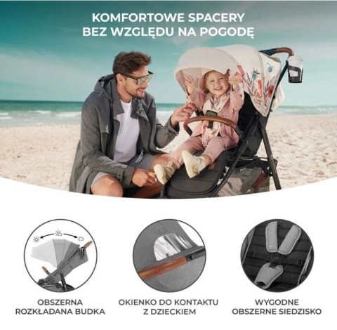 Wózek spacerowy GRANDE PLUS GREY Kinderkraft Wózek spacerowy GRANDE PLUS GREY Kinderkraft