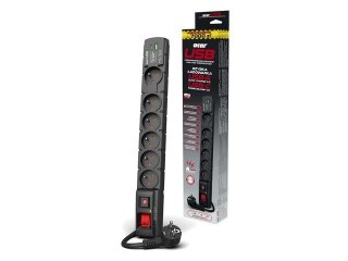 Listwa zasilajÄca S6 USB A+C 3M 6X 230V PD3.0 QC Czarna