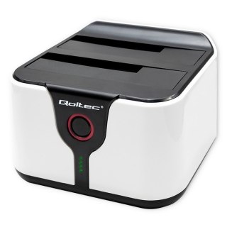 Stacja dokująca do dysków HDD SSD 2.5" 3.5" | SATA III | USB 3.0 | Super speed 5Gb/s | z funkcją klonowania offline Qoltec