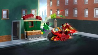 Klocki Marvel Super Heroes 76287 Iron Man z motocyklem i Hulk LEGO