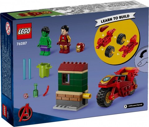 Klocki Marvel Super Heroes 76287 Iron Man z motocyklem i Hulk LEGO
