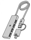 Hub IB-HUB1424-C3 4-Port USB Typ-A, złącze Typ-C/A IcyBox