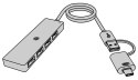 Hub IB-HUB1424-C3 4-Port USB Typ-A, złącze Typ-C/A IcyBox