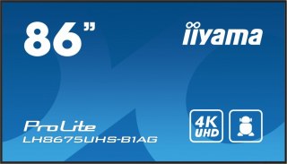 Monitor 85.6 calowy LH8675UHS-B1A, 24/7,IPS,ANDROID.11,4K,500cd/m2,WiFi,3xHDMI,DP,Daisy/Chain,2xUSB,2x10W,RJ45,iiSignage2,FailOv IIYAMA