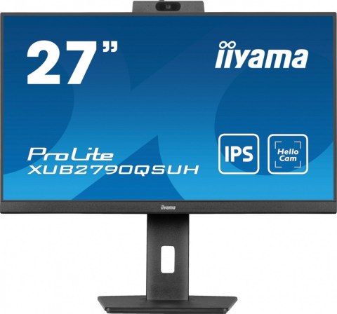 Monitor 27 cali XUB2790QSUH-B1 IPS,QHD,CAM,MIC,HDMI,DP,3xUSB(3.2), 100Hz,ADAPTIVE SYNC,FlickerFree,2x2W,WINDOWS HELLO IIYAMA