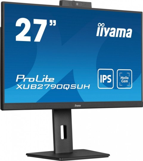 Monitor 27 cali XUB2790QSUH-B1 IPS,QHD,CAM,MIC,HDMI,DP,3xUSB(3.2), 100Hz,ADAPTIVE SYNC,FlickerFree,2x2W,WINDOWS HELLO IIYAMA