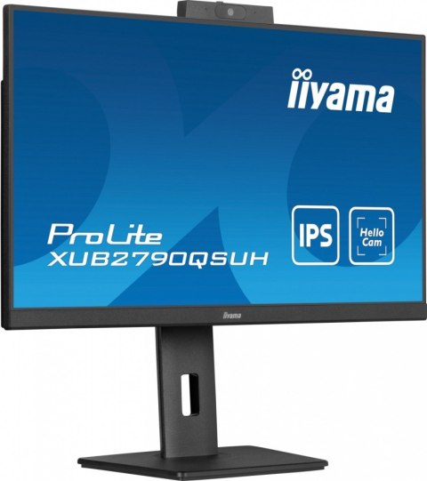Monitor 27 cali XUB2790QSUH-B1 IPS,QHD,CAM,MIC,HDMI,DP,3xUSB(3.2), 100Hz,ADAPTIVE SYNC,FlickerFree,2x2W,WINDOWS HELLO IIYAMA