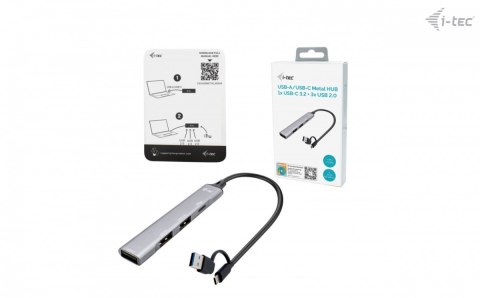 Hub USB-C/USB-A Metal 1x USB 3.0 + 3x USB 2.0 I-tec Hub USB-C/USB-A Metal 1x USB 3.0 + 3x USB 2.0 I-tec