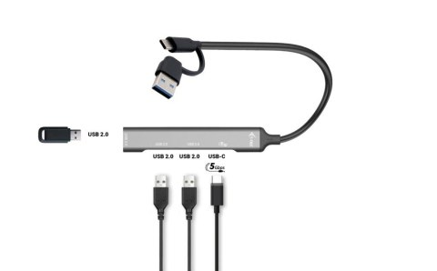 Hub USB-C/USB-A Metal 1x USB 3.0 + 3x USB 2.0 I-tec Hub USB-C/USB-A Metal 1x USB 3.0 + 3x USB 2.0 I-tec
