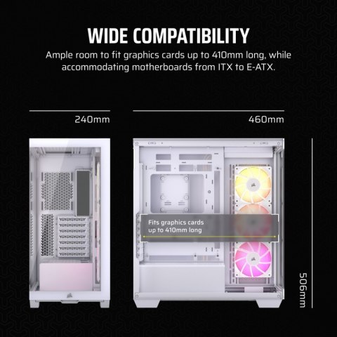 Obudowa 3500X ICUE LINK RGB TG Mid-Tower biała Corsair Obudowa 3500X ICUE LINK RGB TG Mid-Tower biała Corsair